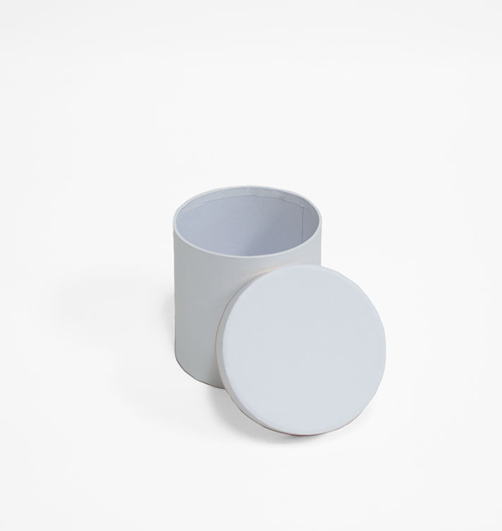 W7319wwt Mini Round Shape Flower Box White