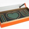Orange Acrylic I Love You Flower Box Comes With Liners and Foams Orange Acrylic I Love You Flower Box Comes With Liners and Foams