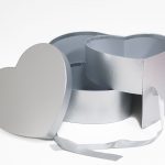W7492 Silver Heart Shape Flower Box (Two-Layers)