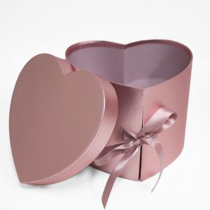 W7494 Rose Gold Heart Shape Flower Box (Two-Layers)