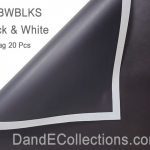 Plastic Black And White Flower Wraps 20 pcs Per Bag