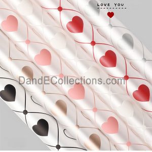 Plastic Clear Love Heart Flower Wraps