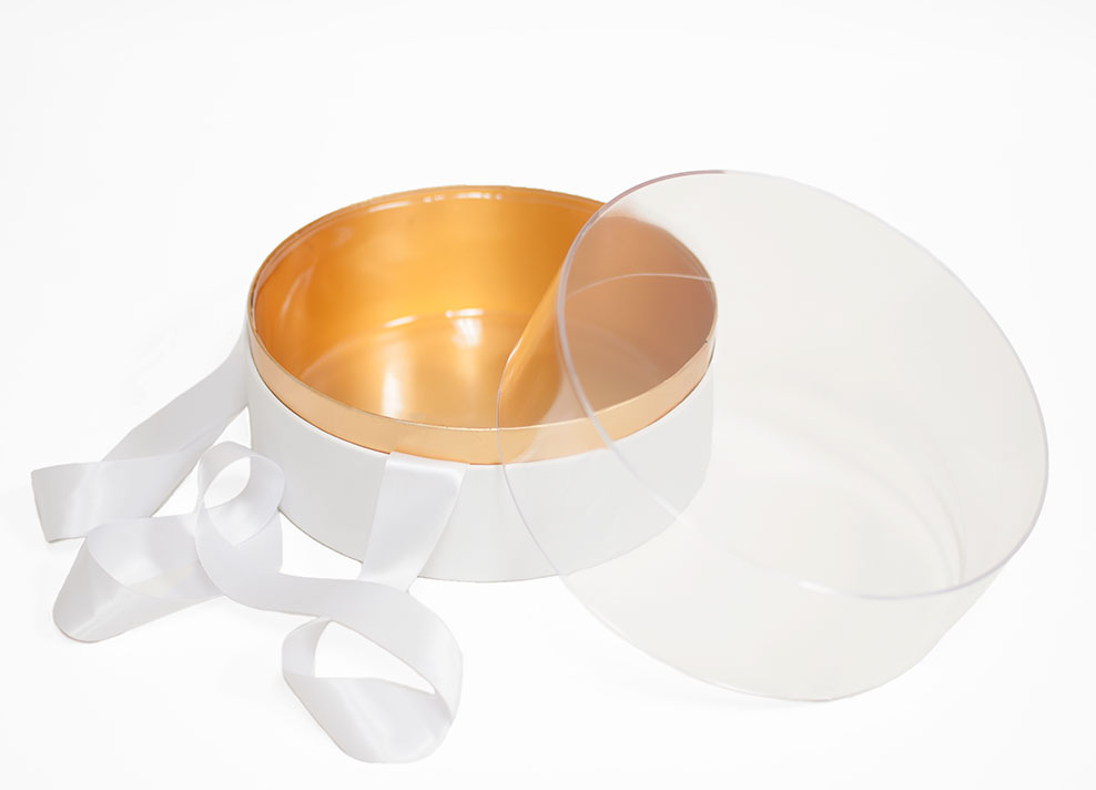 100337 White Acrylic Round Box 100337 White Acrylic Round Box