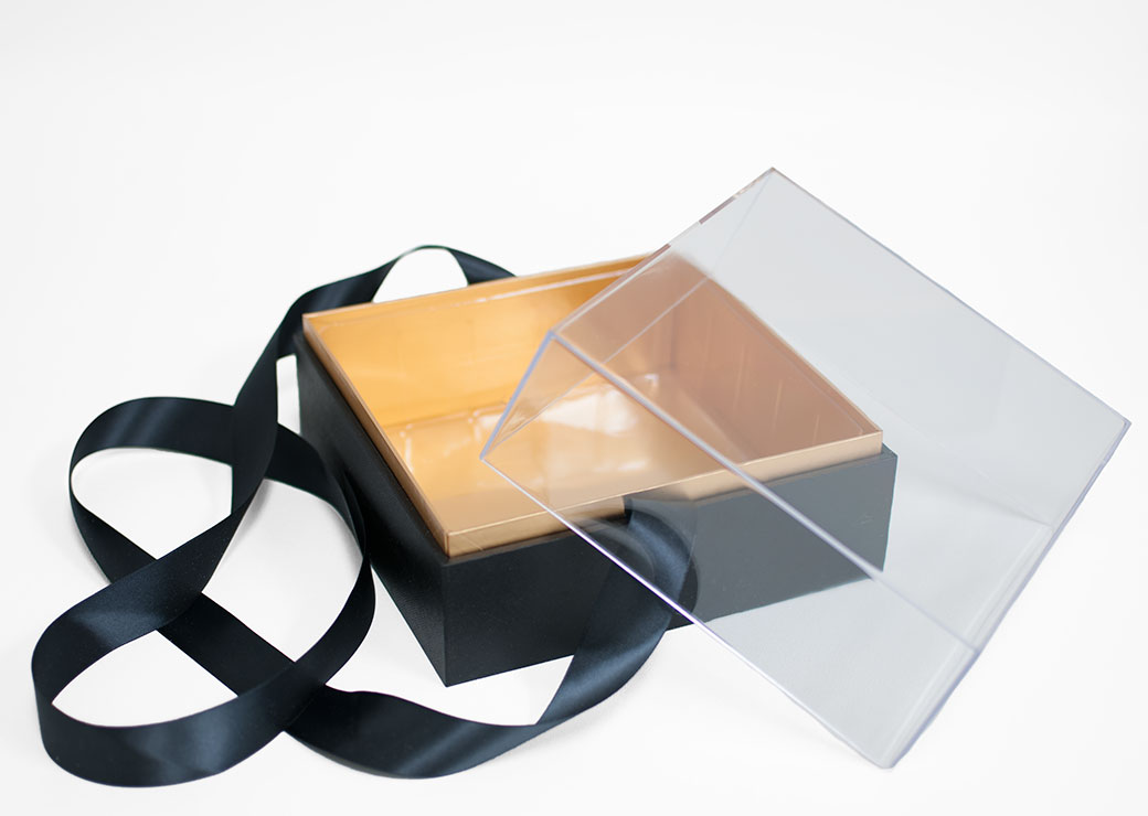 1132A Black Acrylic Square Flower Box