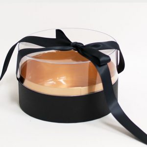 100337 Black Acrylic Round Box