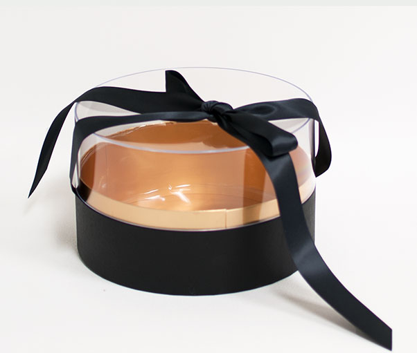 100337 Black Acrylic Round Box