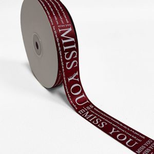 Miss You Silk Ribbons 1inch x 150feet
