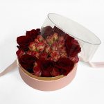 100337 Pink Acrylic Round Box