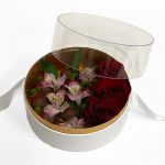 100337 White Acrylic Round Box