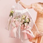 Just For You Transparent Floral Bags (Pack of 10)