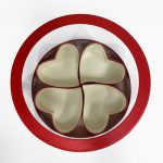 W3031 Red Clear Round Flower Box with 4 Hearts