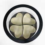 W3028 Black Clear Round Flower Box with 4 Hearts