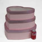 1128A Pink Jumbo XL Premium Luxury Heart Shaped Flower Box Set of 3