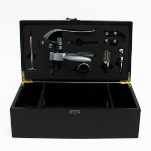 zj728-vintage-wooden-black-wine-bottle-box-and-opener-set-holds-2-bottles