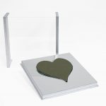 1141A White Magic Mirror Love Box with Heart Shape in the Middle, comes with liner and foam