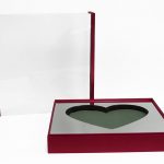 1140A Red Large Red Magic Mirror Love Box with Heart Shape in the Middle, comes with liner and foam