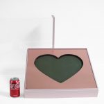 1140A Pink Large Pink Magic Mirror Love Box with Heart Shape in the Middle, comes with liner and foam