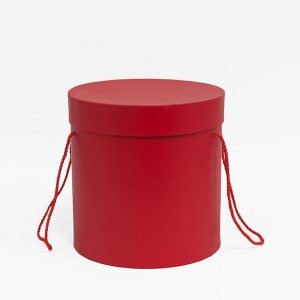D060Red Set of 5 Red Tall Round Flower Box