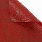 Wine Red Nonwoven Blossom Roses Flower Wraps (30 Meters per Roll)