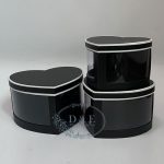 4 Color Options – Heart Shape Flower Boxes with Window Set of 3
