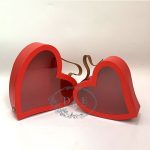 4 Color Options – Heart Shape Flower Boxes With Faux Leather Handle and Lock (Set of 2)