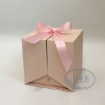 4 Color Options – Square Flower Box with Heart Shape Container and Drawer Enclosed