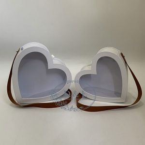4-color-options-heart-shape-flower-boxes-with-window-and-faux-leather-handle-set-of-2