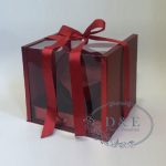 4 Color Options – Square Plastic Transparent Box with Tilt Heart and Drawer