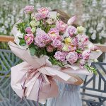 Waterproof Plastic Jelly Flower Wrapping Papers with Rose Gold Border (20 pcs Per Bag)