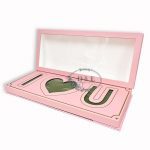 Folding Pink Window I Love You Flower Box With Liners and Foams